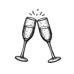 Reception champagne sketch